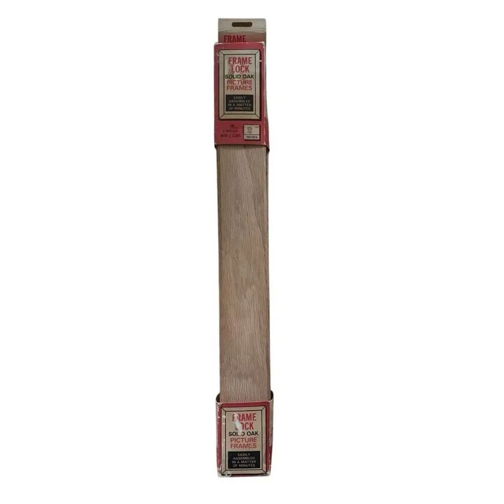 Frame Lock Solid Oak Picture Frame 2 Pieces *NOS*